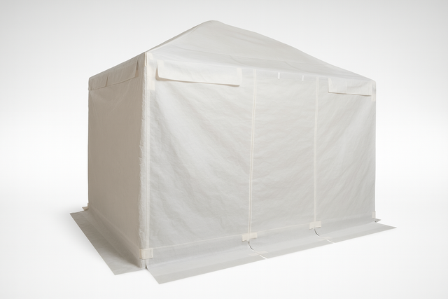 Housse hivernale Port Royal pour gazebo – Polyéthylène blanc 185 g/m²
