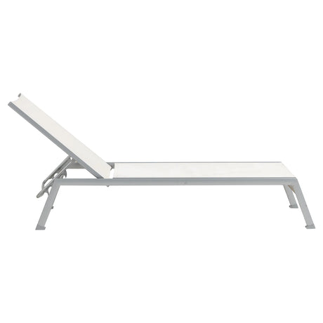 Chaise Longue Ratana Collection Lucca Blanche