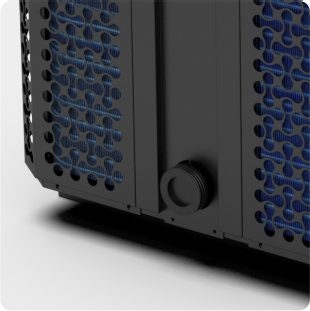 Détail inférieur du boîtier et des grilles de la Moov TurboX 200K