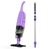 Aspirateur portatif sans fil Niya AquaSweep S1 violet avec sa perche ajustable