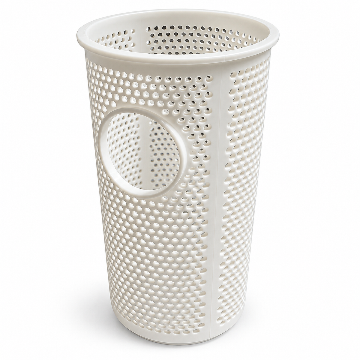 Panier de remplacement MOOV AI MPXSBAI pour pompe de piscine, vue avec ouverture latérale sur fond blanc
