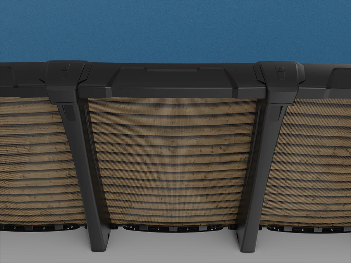 Carvin Nevada Above-Ground Pool – Brown Wood Finish, Round or Oval