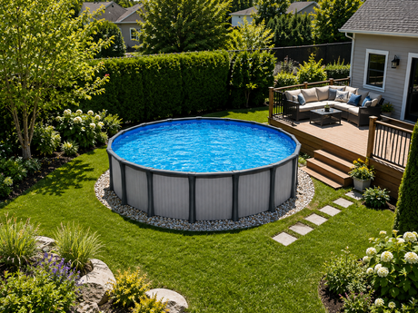 Blaze 15 ft above-ground pool – Resin wall and frame
