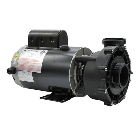 Pompe de spa LX 56WUA200-II 2 HP à deux vitesses, moteur bâti 56 et raccords de 2 po, vue droite