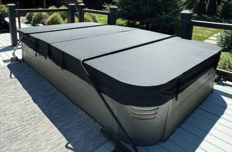Cover for Swim Spa Calspas 93" x 151" (4 sections) – Dark Gray Cal Armor