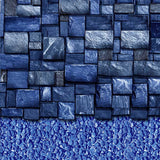 Blue Slate Streamstone Round and Oval for Above-Ground Pool