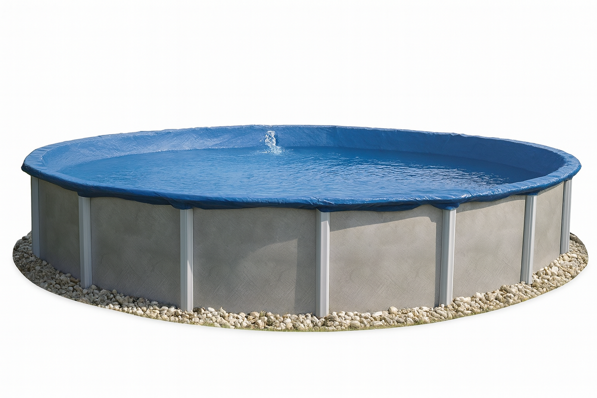 Toile opaque Yard Guard Deluxe avec câble et treuil pour piscine hors terre