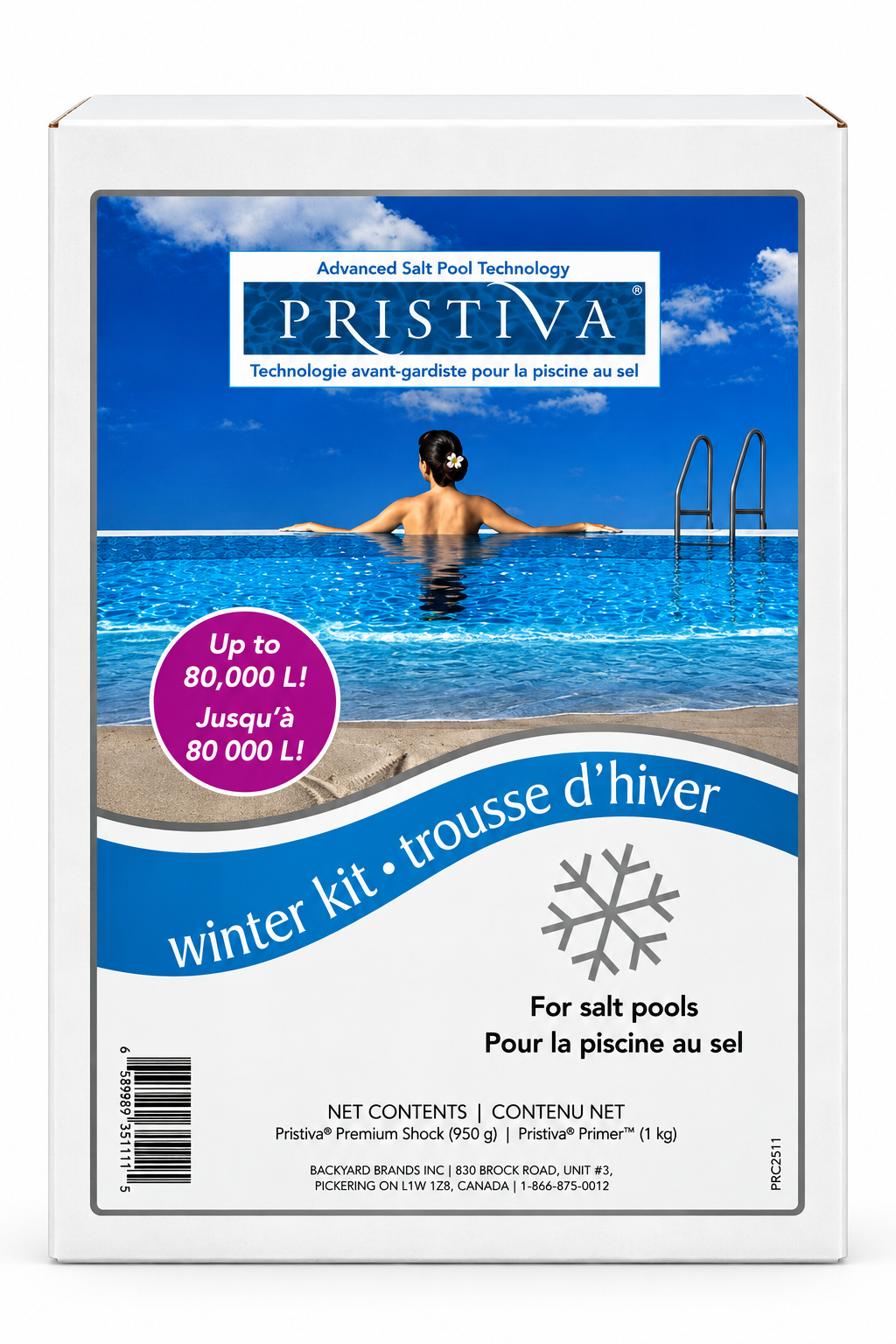 Trousse de fermeture Pristiva – Piscine au sel jusqu’à 80 000 L