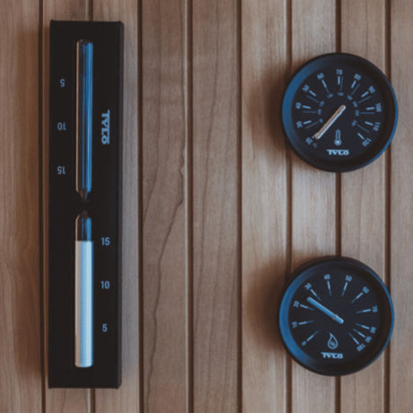 Tylö Brilliant Sauna Hourglass – Matte Black | 15-Minute Timer