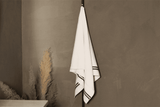 Tylö Bath Towel – 100% Premium Cotton White and Navy Blue