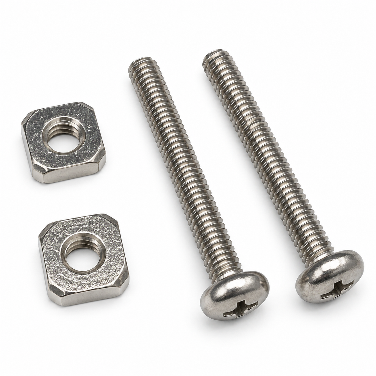 Ensemble de deux vis et deux écrous carrés pour collier de tête de filtreur, référence Soma 5862042000