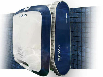 REVA robotic pool cleaner with gyroscope and mobile app