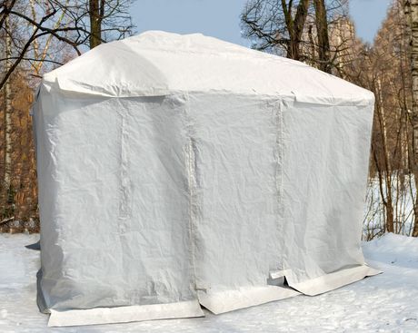 Toile hivernale pour gazebo Corriveau – Housse blanche 185 g/m²