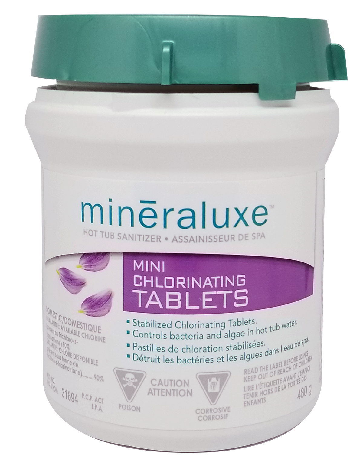Minéraluxe Chlorinating Tablets 480 g – 1" Chlorine Tablets for Spas